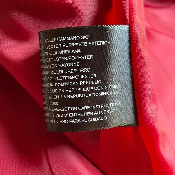 Michael by Michael Kors Red Wool Blend Pea coat Size S - Picture 4 of 6